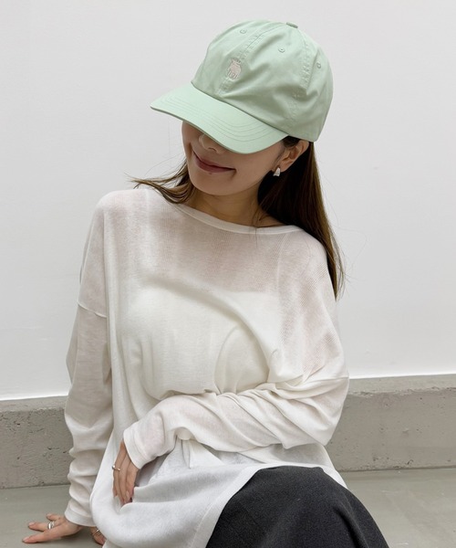 moz(モズ)の「【MOZ】ツイルベースボールキャップ 381-020A(キャップ・レディース・アイボリー/ミント・FREE)」の15枚目の写真