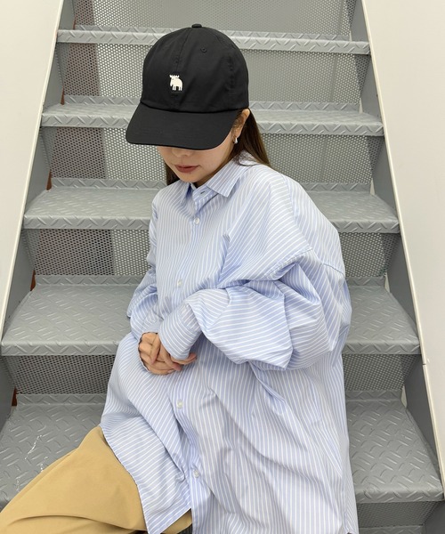 moz(モズ)の「【MOZ】ツイルベースボールキャップ 381-020A(キャップ・レディース・アイボリー/ミント・FREE)」の7枚目の写真
