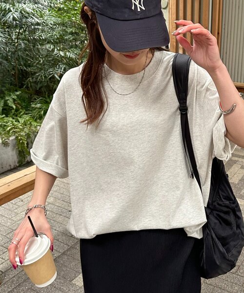 DISCOAT(ディスコート)の「【Enlude】汗染み防止ユーティリティTシャツ《ユニセックス》(Tシャツ/カットソー・レディース・ライトベージュ/チャコールグレー/オフホワイト/カーキ・SMALL/LARGE/MEDIUM)」の3枚目の写真