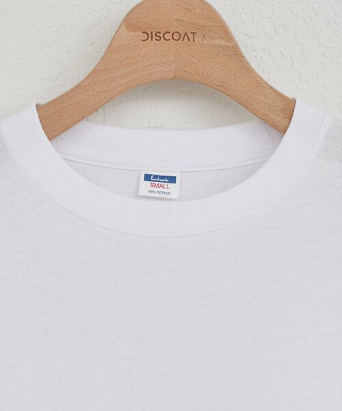 DISCOAT(ディスコート)の「【Enlude】汗染み防止ユーティリティTシャツ《ユニセックス》(Tシャツ/カットソー・レディース・ライトベージュ/チャコールグレー/オフホワイト/カーキ・SMALL/LARGE/MEDIUM)」の10枚目の写真