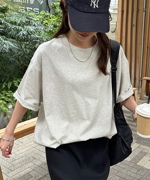 DISCOAT(ディスコート)の「【Enlude】汗染み防止ユーティリティTシャツ《ユニセックス》(Tシャツ/カットソー・レディース・ライトベージュ/チャコールグレー/オフホワイト/カーキ・SMALL/LARGE/MEDIUM)」の15枚目の写真