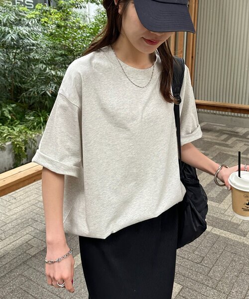 DISCOAT(ディスコート)の「【Enlude】汗染み防止ユーティリティTシャツ《ユニセックス》(Tシャツ/カットソー・レディース・ライトベージュ/チャコールグレー/オフホワイト/カーキ・SMALL/LARGE/MEDIUM)」の17枚目の写真