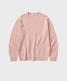 NONBLANK（ノンブランク）の「デイリーウールカシミヤクルーネックニット_MELANGE PINK（ニット/セーター）」
