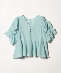 EMMEL REFINES（エメルリファインズ）の「＜EMMEL REFINES＞EM パネルキリカエ ソデギャザー ブラウス（シャツ/ブラウス）」