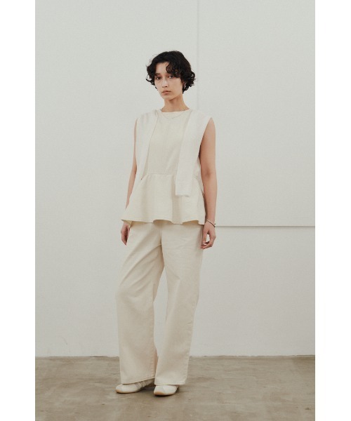 STYLEMIXER（スタイルミキサー）の「ペプラムデニムオールインワン（つなぎ/オールインワン・レディース・ホワイト/インディゴブルー・SMALL/MEDIUM）」の11枚目の写真