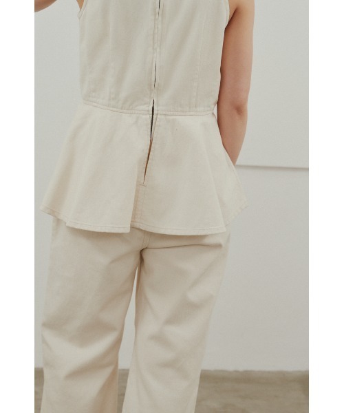 STYLEMIXER（スタイルミキサー）の「ペプラムデニムオールインワン（つなぎ/オールインワン・レディース・ホワイト/インディゴブルー・SMALL/MEDIUM）」の20枚目の写真