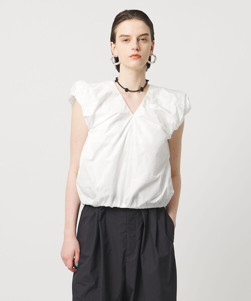 ASTRAET(アストラット)の「<ASTRAET>タフタ バルーン ノースリーブブラウス(シャツ/ブラウス・レディース・ライトピンク/ブラック/ホワイト・FREE)」の6枚目の写真