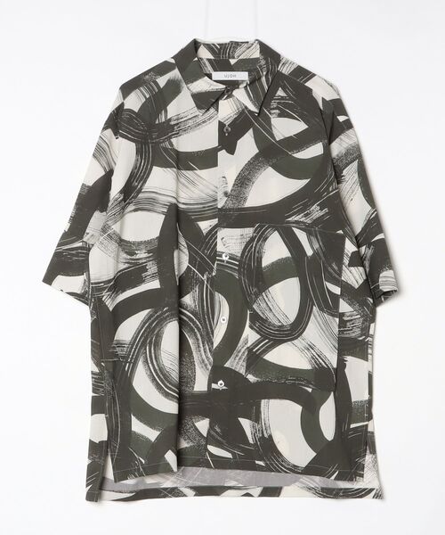 UJOH(ウジョー)の「【UJOH HOMME/ウジョー】Big Cuffs Shirt(シャツ/ブラウス・メンズ・グリーン/ブラック・5/4)」の2枚目の写真
