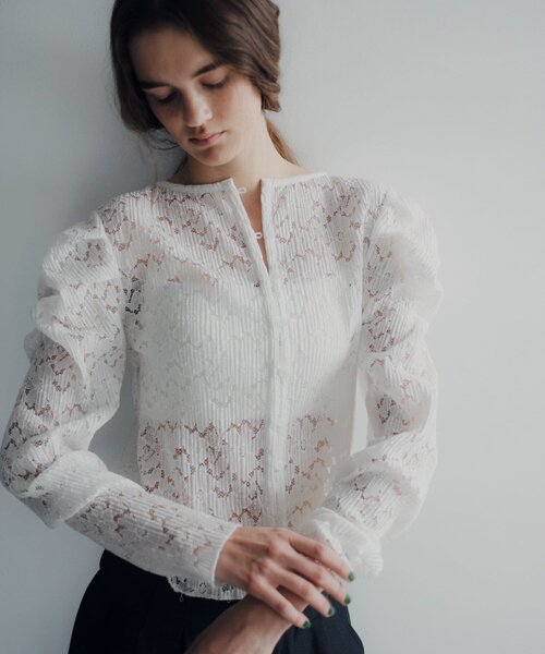 SHENERY（シーナリー）の「【Pasterip】ジゴスリーブレーストップス（Tシャツ/カットソー・レディース・ブラック/オフホワイト・FREE）」の22枚目の写真