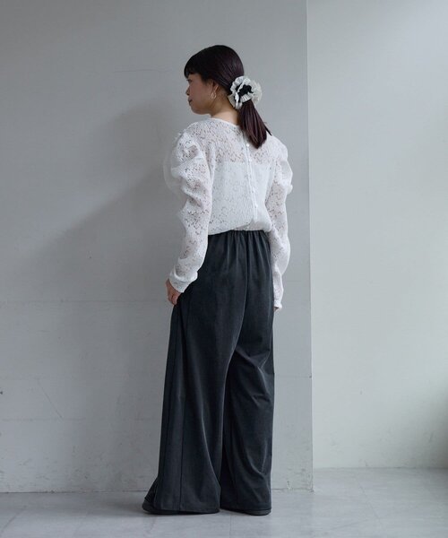 SHENERY（シーナリー）の「【Pasterip】ジゴスリーブレーストップス（Tシャツ/カットソー・レディース・ブラック/オフホワイト・FREE）」の3枚目の写真