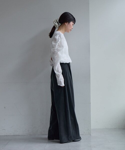 SHENERY（シーナリー）の「【Pasterip】ジゴスリーブレーストップス（Tシャツ/カットソー・レディース・ブラック/オフホワイト・FREE）」の5枚目の写真