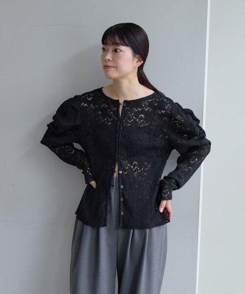 SHENERY（シーナリー）の「【Pasterip】ジゴスリーブレーストップス（Tシャツ/カットソー・レディース・ブラック/オフホワイト・FREE）」の8枚目の写真