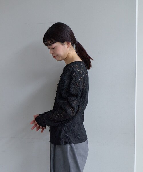 SHENERY（シーナリー）の「【Pasterip】ジゴスリーブレーストップス（Tシャツ/カットソー・レディース・ブラック/オフホワイト・FREE）」の9枚目の写真