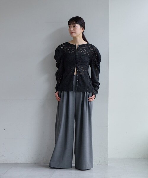 SHENERY（シーナリー）の「【Pasterip】ジゴスリーブレーストップス（Tシャツ/カットソー・レディース・ブラック/オフホワイト・FREE）」の11枚目の写真