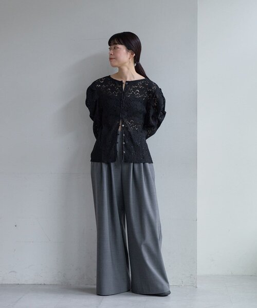 SHENERY（シーナリー）の「【Pasterip】ジゴスリーブレーストップス（Tシャツ/カットソー・レディース・ブラック/オフホワイト・FREE）」の12枚目の写真