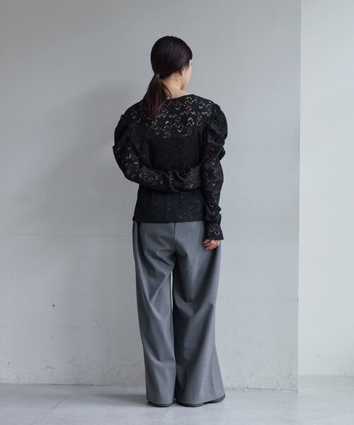 SHENERY（シーナリー）の「【Pasterip】ジゴスリーブレーストップス（Tシャツ/カットソー・レディース・ブラック/オフホワイト・FREE）」の16枚目の写真