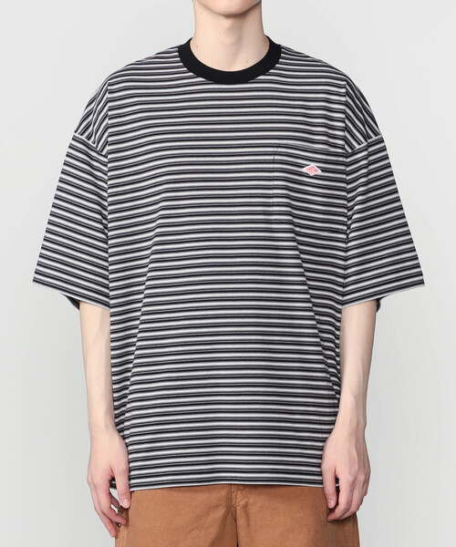 DANTON(ダントン)の「DANTON | ボーダー クルーネック 半袖ポケットTシャツ MEN(Tシャツ/カットソー・メンズ・ブルー系その他/ブラック系その他・L/M)」の9枚目の写真