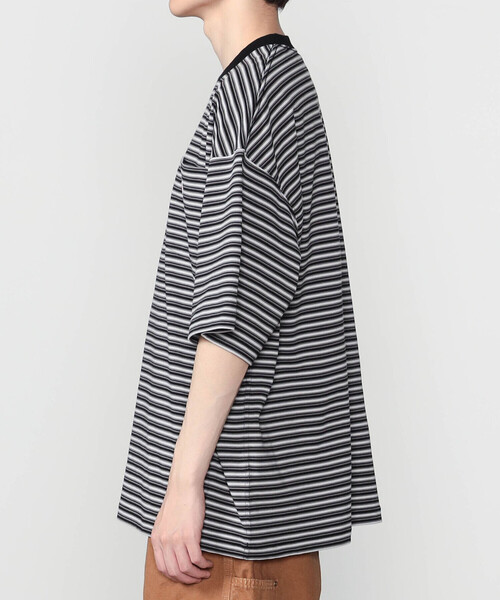 DANTON(ダントン)の「DANTON | ボーダー クルーネック 半袖ポケットTシャツ MEN(Tシャツ/カットソー・メンズ・ブルー系その他/ブラック系その他・L/M)」の10枚目の写真