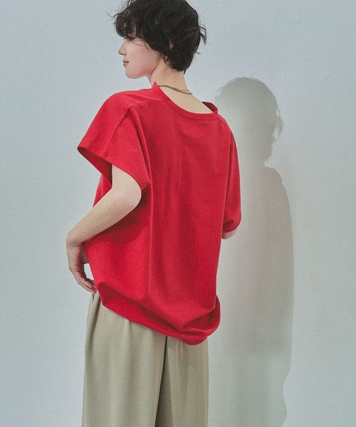 LAKOLE(ラコレ)の「インレイキーネックプルオーバー / 669195(Tシャツ/カットソー・レディース・グレー/サンドグレー/レッド・FREE)」の11枚目の写真