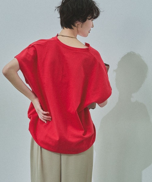 LAKOLE(ラコレ)の「インレイキーネックプルオーバー / 669195(Tシャツ/カットソー・レディース・グレー/サンドグレー/レッド・FREE)」の12枚目の写真