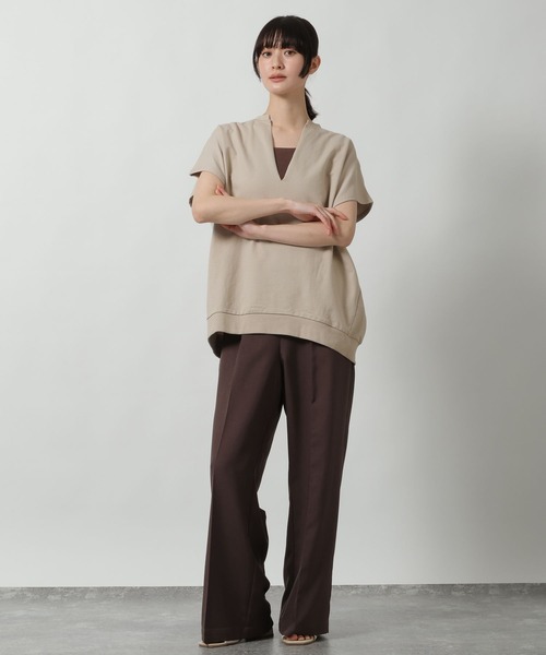 LAKOLE(ラコレ)の「インレイキーネックプルオーバー / 669195(Tシャツ/カットソー・レディース・グレー/サンドグレー/レッド・FREE)」の19枚目の写真
