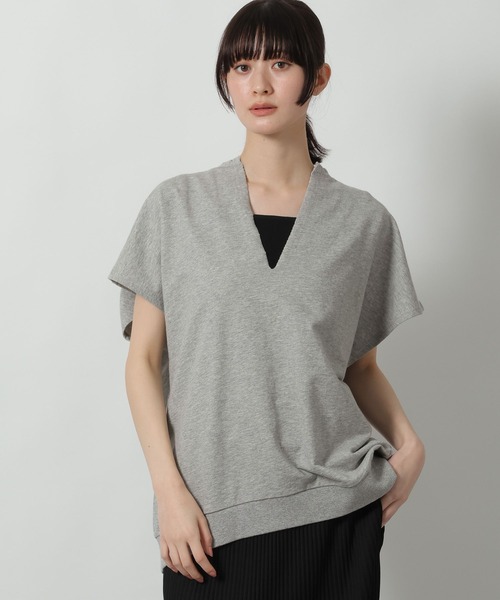LAKOLE(ラコレ)の「インレイキーネックプルオーバー / 669195(Tシャツ/カットソー・レディース・グレー/サンドグレー/レッド・FREE)」の16枚目の写真