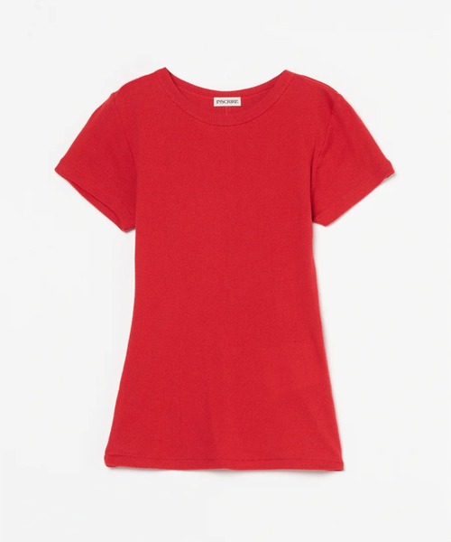 INSCRIRE（アンスクリア）の「【INSCRIRE/アンスクリア】Gauze Teleco Tee/ガーゼテレコTシャツ（Tシャツ/カットソー・レディース・レッド/ライトグレー・FREE）」の2枚目の写真
