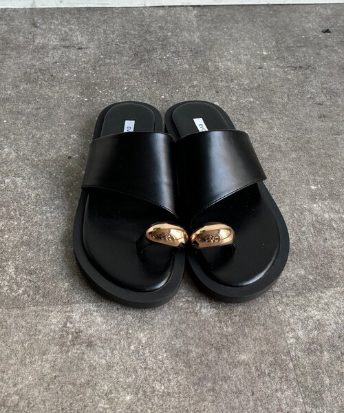 DouDou（ドゥドゥ）の「GOLDリングサンダル（サンダル・レディース・ブラック/キャメル/ブラウン・LARGE/MEDIUM/SMALL/X-LARGE）」の6枚目の写真