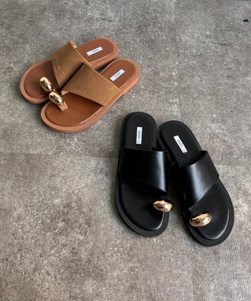 DouDou（ドゥドゥ）の「GOLDリングサンダル（サンダル・レディース・ブラック/キャメル/ブラウン・LARGE/MEDIUM/SMALL/X-LARGE）」の8枚目の写真