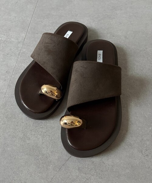 DouDou（ドゥドゥ）の「GOLDリングサンダル（サンダル・レディース・ブラック/キャメル/ブラウン・LARGE/MEDIUM/SMALL/X-LARGE）」の11枚目の写真