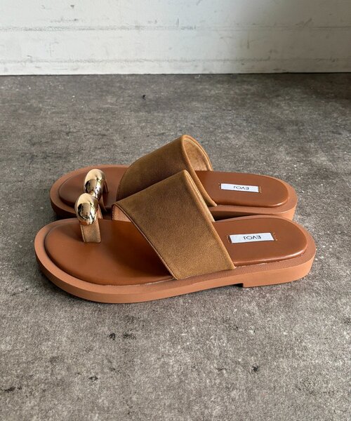 DouDou（ドゥドゥ）の「GOLDリングサンダル（サンダル・レディース・ブラック/キャメル/ブラウン・LARGE/MEDIUM/SMALL/X-LARGE）」の14枚目の写真