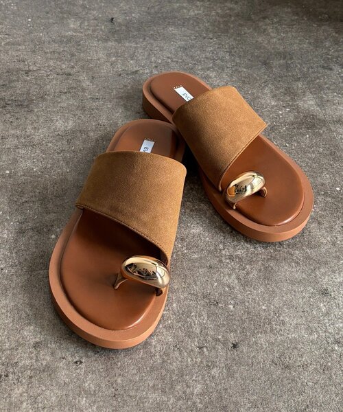 DouDou（ドゥドゥ）の「GOLDリングサンダル（サンダル・レディース・ブラック/キャメル/ブラウン・LARGE/MEDIUM/SMALL/X-LARGE）」の19枚目の写真