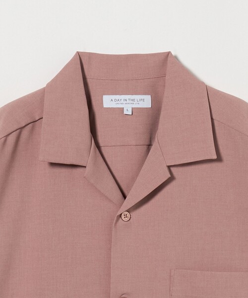 A DAY IN THE LIFE UNITED ARROWS(アデイインザライフユナイテッドアローズ)の「ウールライク トロピカル オープンカラーシャツ-吸水速乾-<A DAY IN THE LIFE>(シャツ/ブラウス・メンズ・ライトピンク/ターコイズブルー系/ブラック・S/M/L)」の13枚目の写真