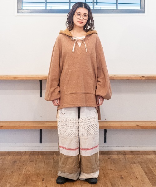 masterkey（マスターキー）の「mpa4098- METRO-HOODIE ロングニットパーカー(MK27A-C-20)（パーカー・メンズ・キャメル/グレー/ブラック・FREE）」の5枚目の写真