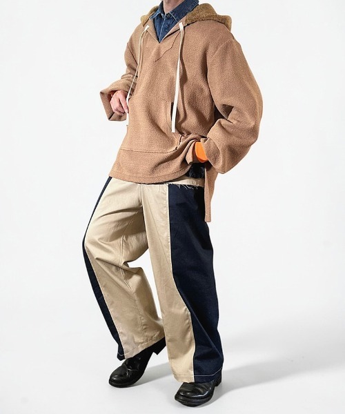 masterkey（マスターキー）の「mpa4098- METRO-HOODIE ロングニットパーカー(MK27A-C-20)（パーカー・メンズ・キャメル/グレー/ブラック・FREE）」の13枚目の写真