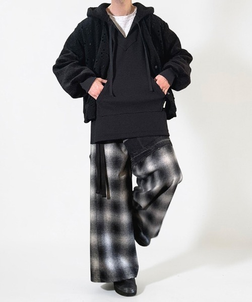 masterkey（マスターキー）の「mpa4098- METRO-HOODIE ロングニットパーカー(MK27A-C-20)（パーカー・メンズ・キャメル/グレー/ブラック・FREE）」の15枚目の写真