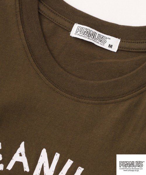 PEANUTS(ピーナッツ)の「PEANUTS オラフ柄サガラ刺繍天竺半袖Tシャツ(Tシャツ/カットソー・レディース・ブラック/カーキ/オフホワイト・S/M/L)」の9枚目の写真