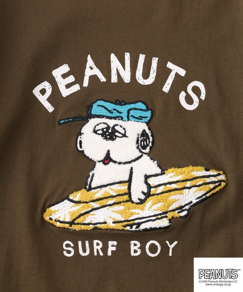 PEANUTS(ピーナッツ)の「PEANUTS オラフ柄サガラ刺繍天竺半袖Tシャツ(Tシャツ/カットソー・レディース・ブラック/カーキ/オフホワイト・S/M/L)」の10枚目の写真