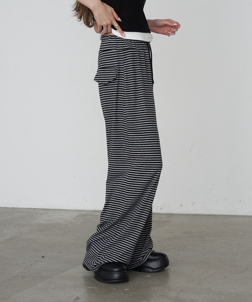 RAY CASSIN（レイカズン）の「ボーダーカットパンツ（その他パンツ・レディース・チャコールグレー/グレー・M/L）」の19枚目の写真