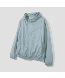 AGOD（エージーオーディー）の「オブリークフードウィンドブレーカー [スカイブルー]（ナイロンジャケット）」