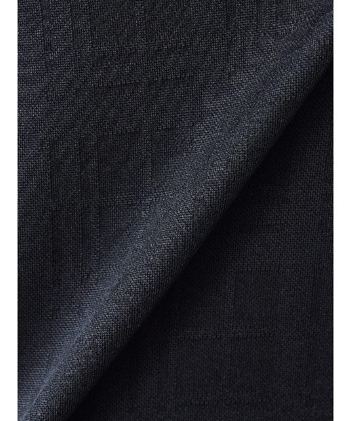 Perfect Suit FActory（パーフェクトスーツファクトリー）の「シャドーチェック　BIZポロシャツ　カッタウェイ ブラック/ホワイト/ネイビー（ポロシャツ・メンズ・ホワイト/ネイビー/ブラック・S/M/L/LL）」の14枚目の写真