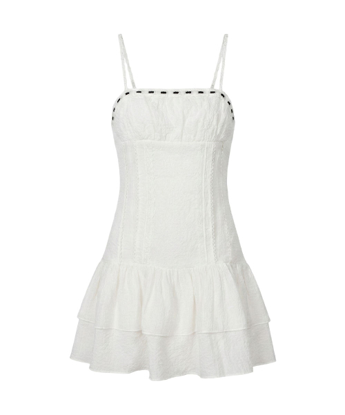 SCHISM INDUCING(スキズムインデューシング)の「COQUETTE MINI ONEPIECE WHITE(ワンピース・レディース・その他・FREE)」の2枚目の写真