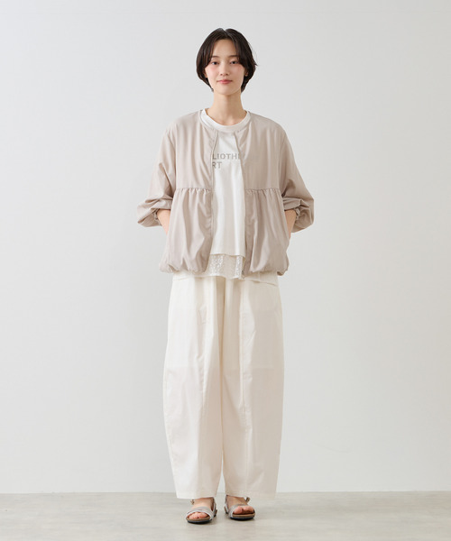 MELROSE claire（メルローズ クレール）の「【バルーンZIPブルゾン】（ブルゾン・レディース・ブラック/グレイッシュベージュ/ブラウン・FREE）」の4枚目の写真