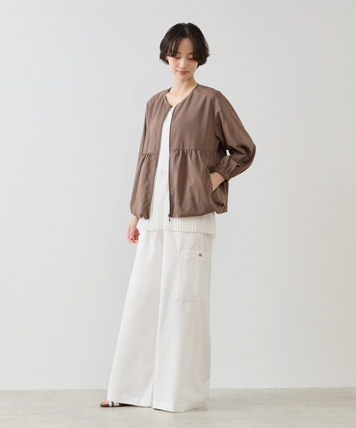 MELROSE claire（メルローズ クレール）の「【バルーンZIPブルゾン】（ブルゾン・レディース・ブラック/グレイッシュベージュ/ブラウン・FREE）」の21枚目の写真