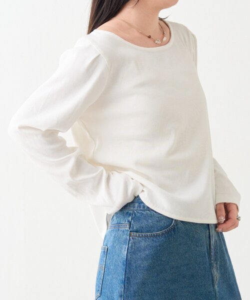 Kastane(カスタネ)の「【一部店舗限定】B バックロゴベーシックロンTEE(Tシャツ/カットソー・レディース・ネイビー/オフホワイト/グレー・FREE)」の12枚目の写真