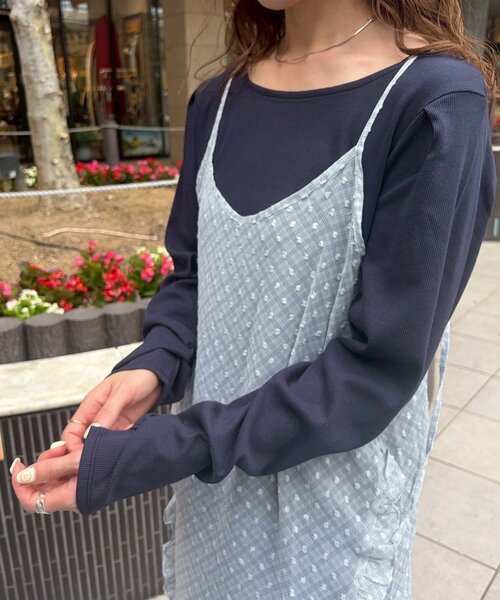 Kastane(カスタネ)の「【一部店舗限定】B バックロゴベーシックロンTEE(Tシャツ/カットソー・レディース・ネイビー/オフホワイト/グレー・FREE)」の19枚目の写真