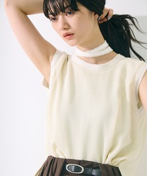 STUDIOUS | 【STUDIOUS/ステュディオス】Sleeveless Washable Mesh Blouse/スリーブレスウォッシャブルメッシュブラウス/華奢見え/(シャツ/ブラウス)