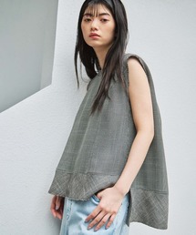 STUDIOUS | 【STUDIOUS/ステュディオス】Sleeveless Washable Mesh Blouse/スリーブレスウォッシャブルメッシュブラウス/華奢見え/(シャツ/ブラウス)
