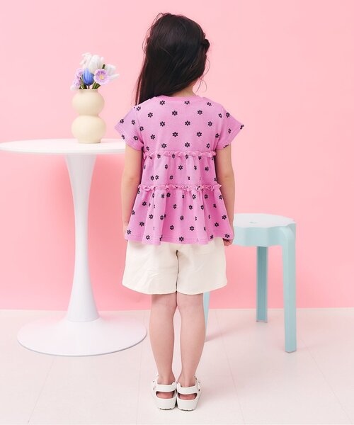 apres les cours（アプレレクール）の「【UVカット】さらさらワッフルフレアチュニック（Tシャツ/カットソー・キッズ・ブラウン/ピンク/アイボリー/ミント/パープル/イエロー・80/90/100/110/120/130/140）」の21枚目の写真