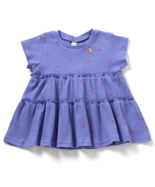 apres les cours（アプレレクール）の「【UVカット】さらさらワッフルフレアチュニック（Tシャツ/カットソー・キッズ・ブラウン/ピンク/アイボリー/ミント/パープル/イエロー・80/90/100/110/120/130/140）」の22枚目の写真